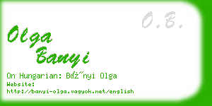 olga banyi business card